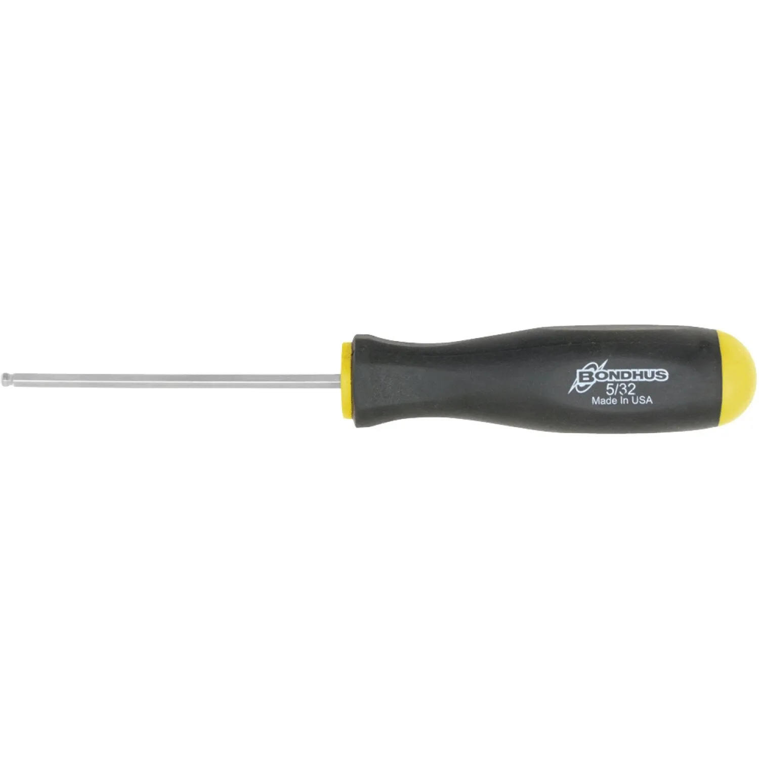 Bondhus 16605 3/32" x 2.8" Ball End Tip Hex Screwdriver with BriteGuard Finish, 2 Piece