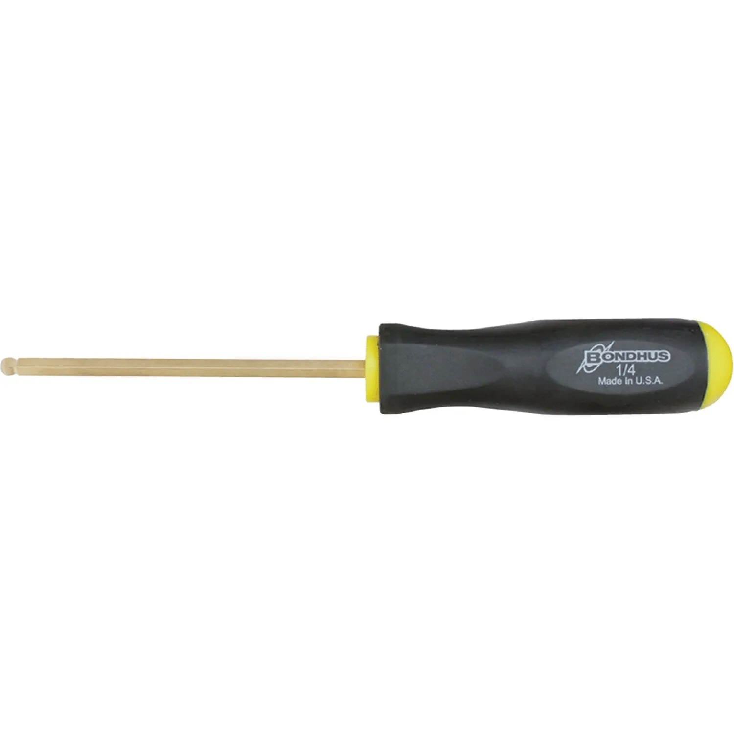 Bondhus 38608 9/64" GoldGuard Plated Ball End Screwdriver, 2 Piece