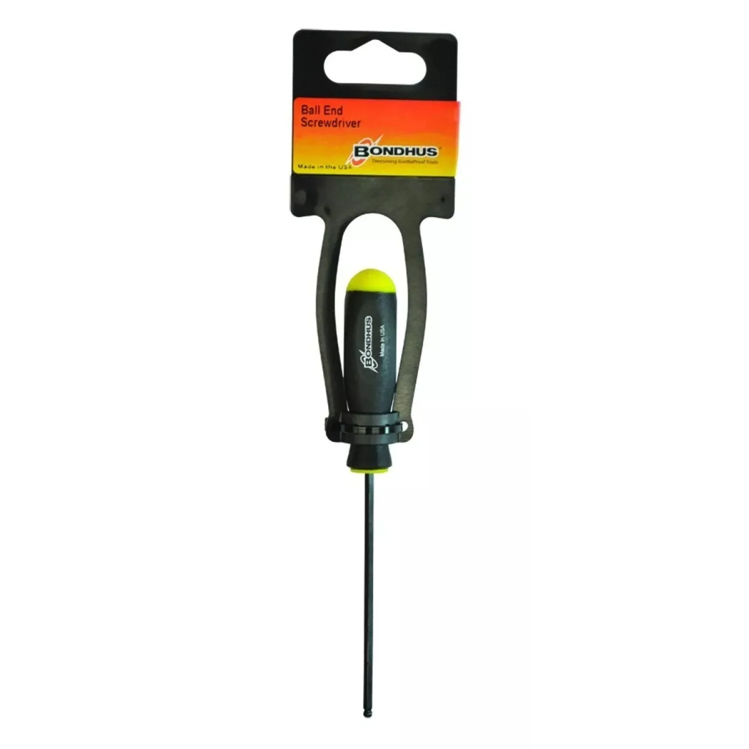 Bondhus 40609 Tagged and Barcoded 5/32" x 3.6" Ball End Tip Screwdriver with ProGuard Finish, 2 Piece