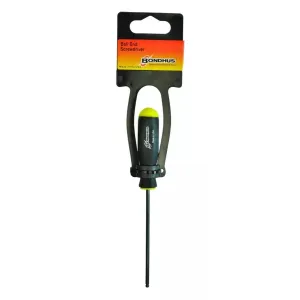 Bondhus 40609 Tagged and Barcoded 5/32" x 3.6" Ball End Tip Screwdriver with ProGuard Finish, 2 Piece
