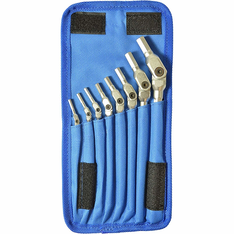 Bondhus 00017 Chrome HexPro Pivot Head Wrench Set, 8 Pc.