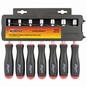 Bondhus 48492 Hollow Shaft Nut Driver Set, 7 Piece