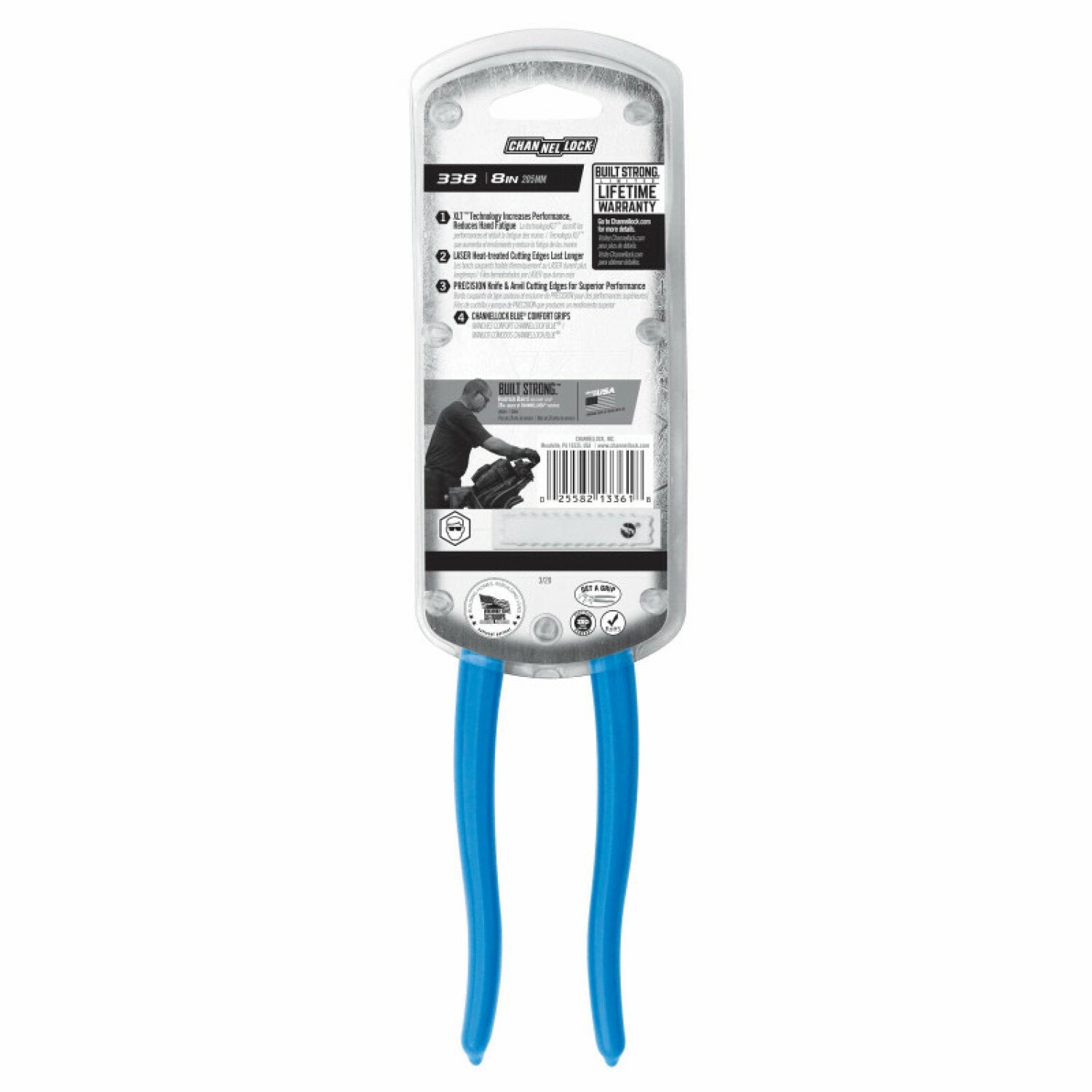 Channellock 338 8-Inch XLT Diagonal Cutting Pliers