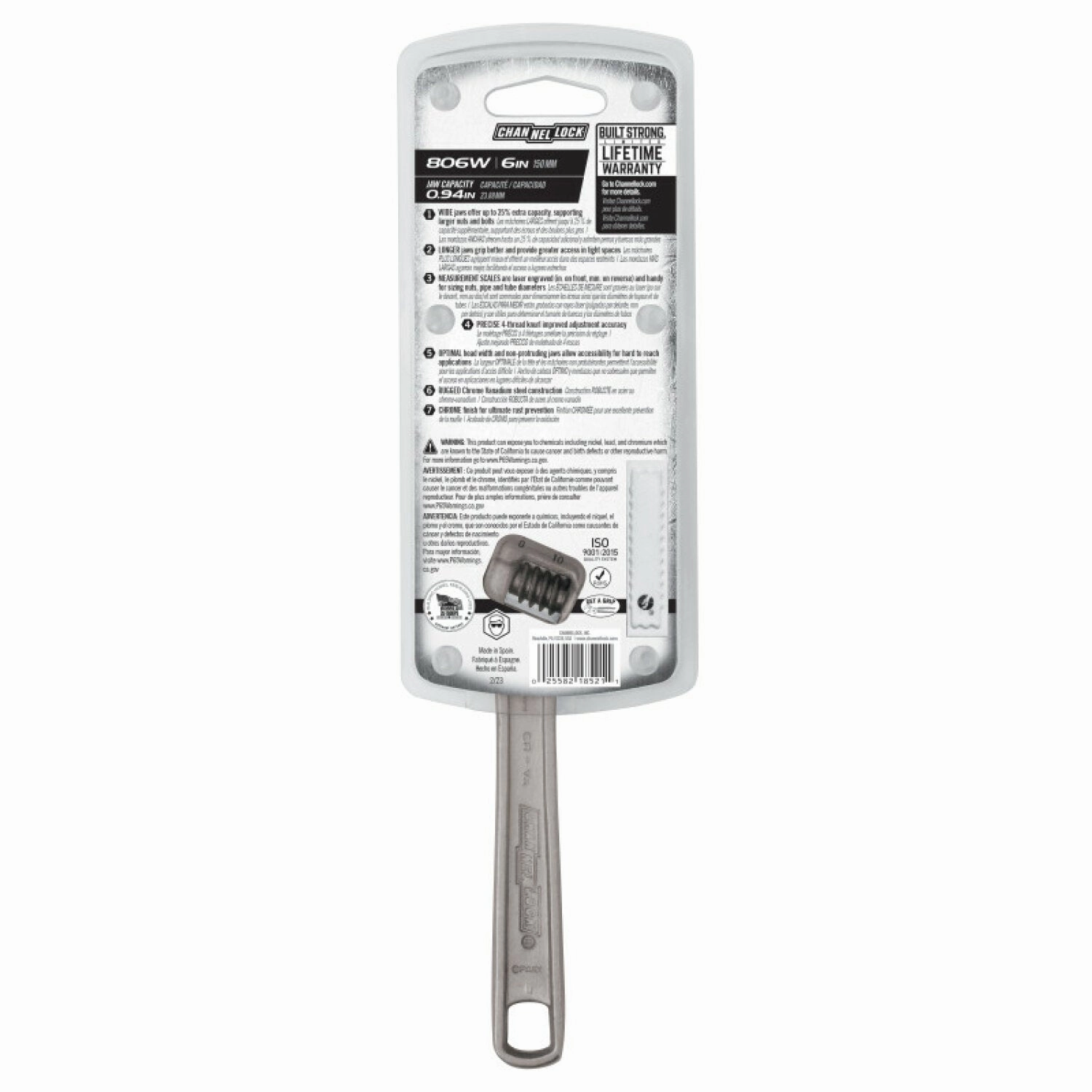 Channellock 806W 6-Inch Adjustable Wrench