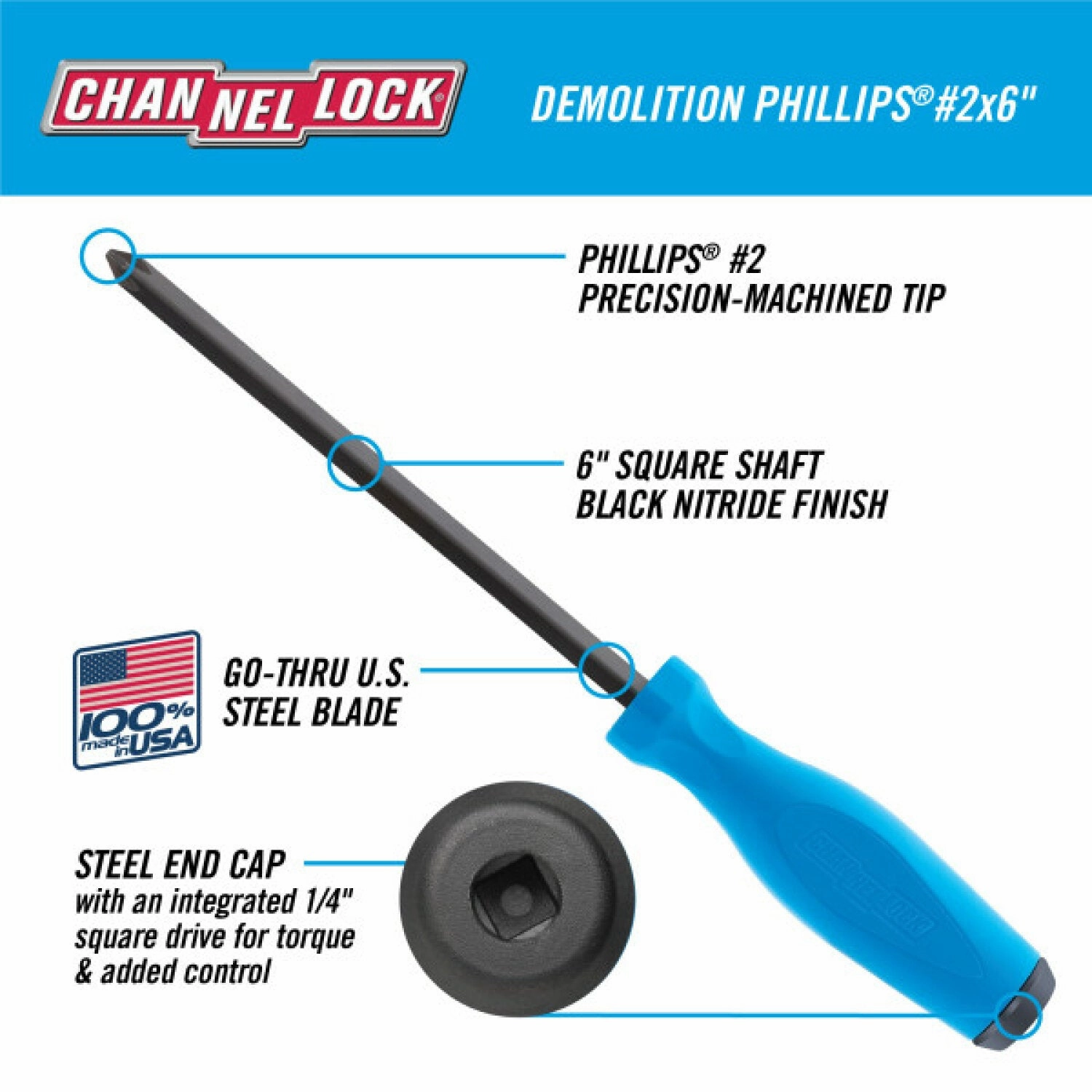 Channellock DS-2H 2pc S&P Demolition Driver Set