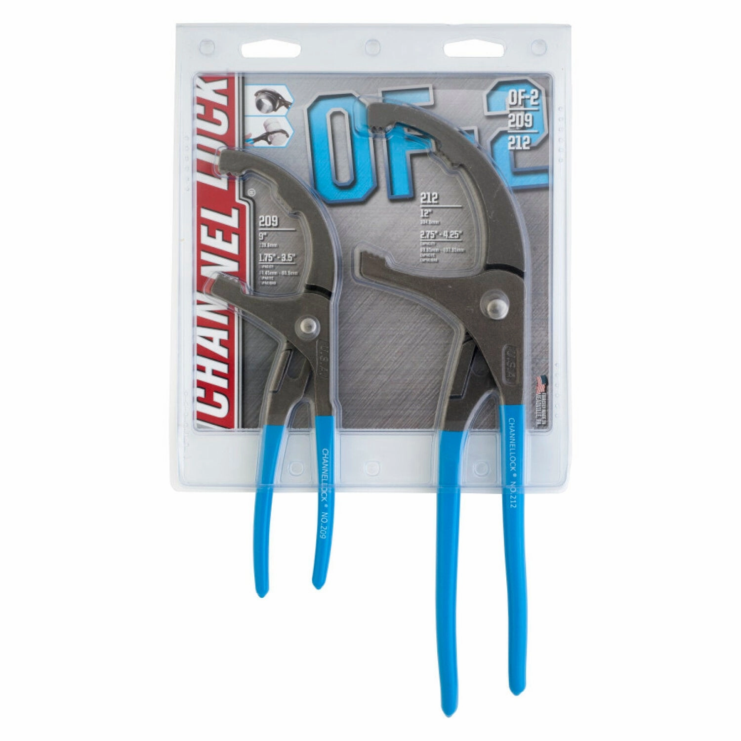 Channellock OF-2 2Pc Oil Filter/ PVC Pliers Set