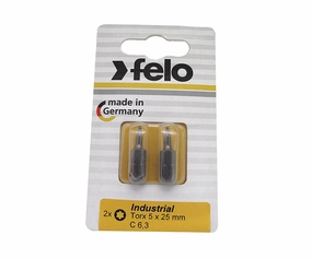 Felo 0715710302 T7 x 1" TORX Industrial Bits, 2 Pack