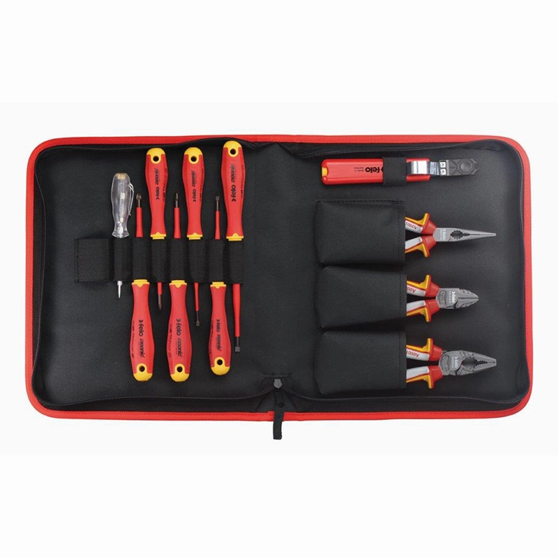 Felo 0715763857 Ergonomic E-SLIM VDE Service Kit, 11 Pc.