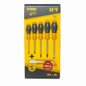 Felo 0715765231 SL & PH Screwdriver Set, 5 Pc.