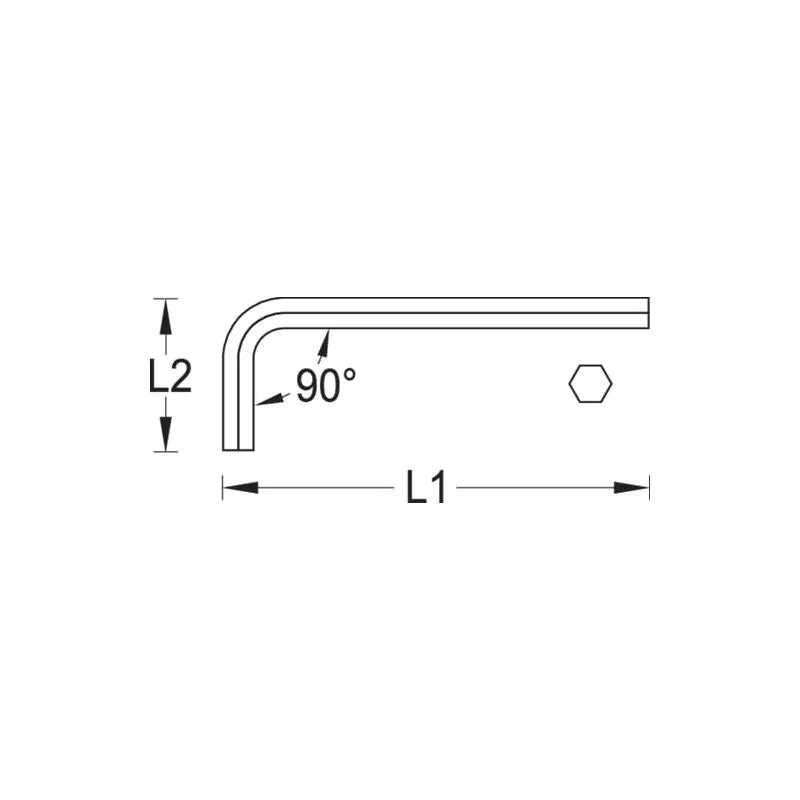 Gedore 1543385 Hexagon Allen Key , Extra Long 3/8 Inch