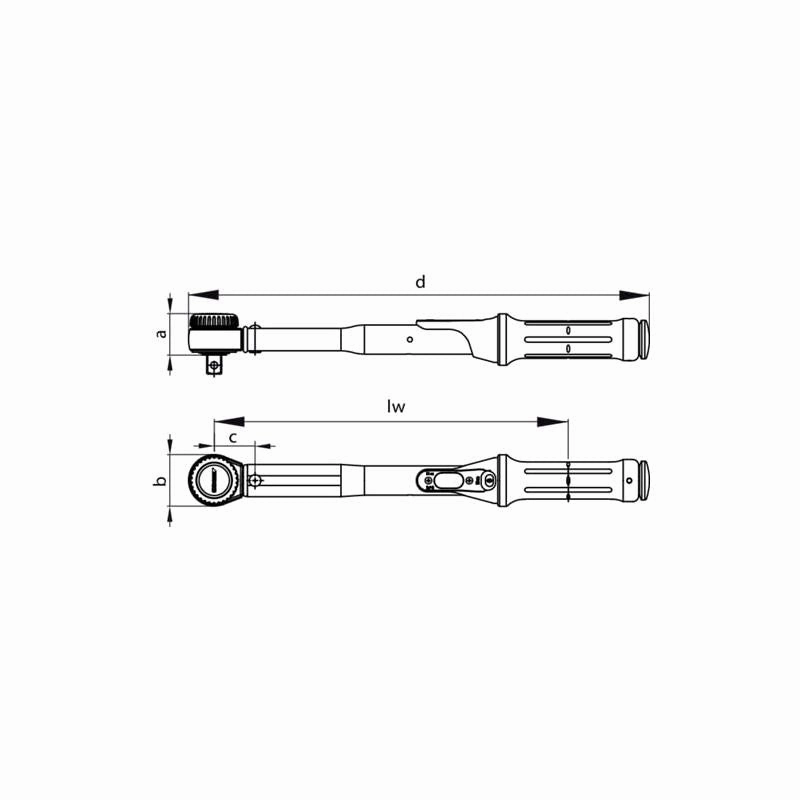 Gedore 1545132 Torque Wrench TORCOFIX K 1/4 Inch 5-25 Nm