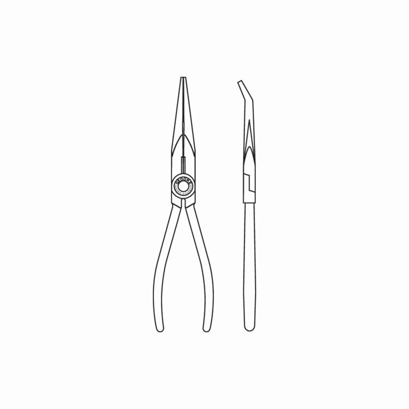 Gedore 1552139 VDE Bent Nose Telephone Pliers With VDE Insulating Sleeves 160 mm