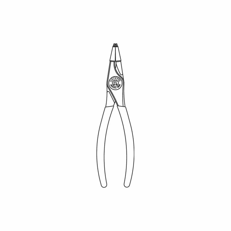 Gedore 2014963 Circlip Pliers For Internal Retaining Rings, Angled 45 Degrees