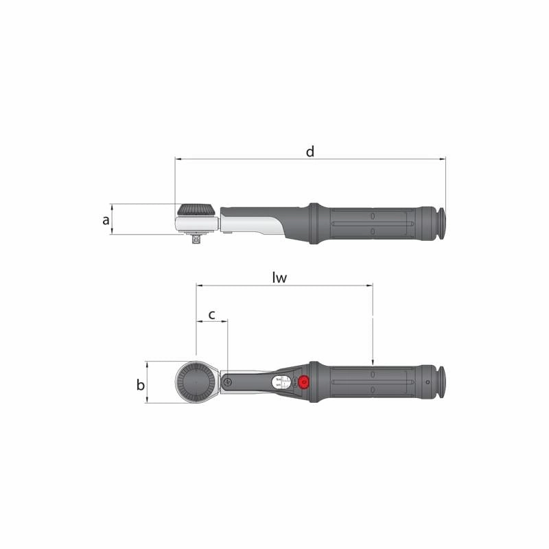 Gedore 2201429 Torque wrench TORCOFIX K 1/4" 1-5 Nm