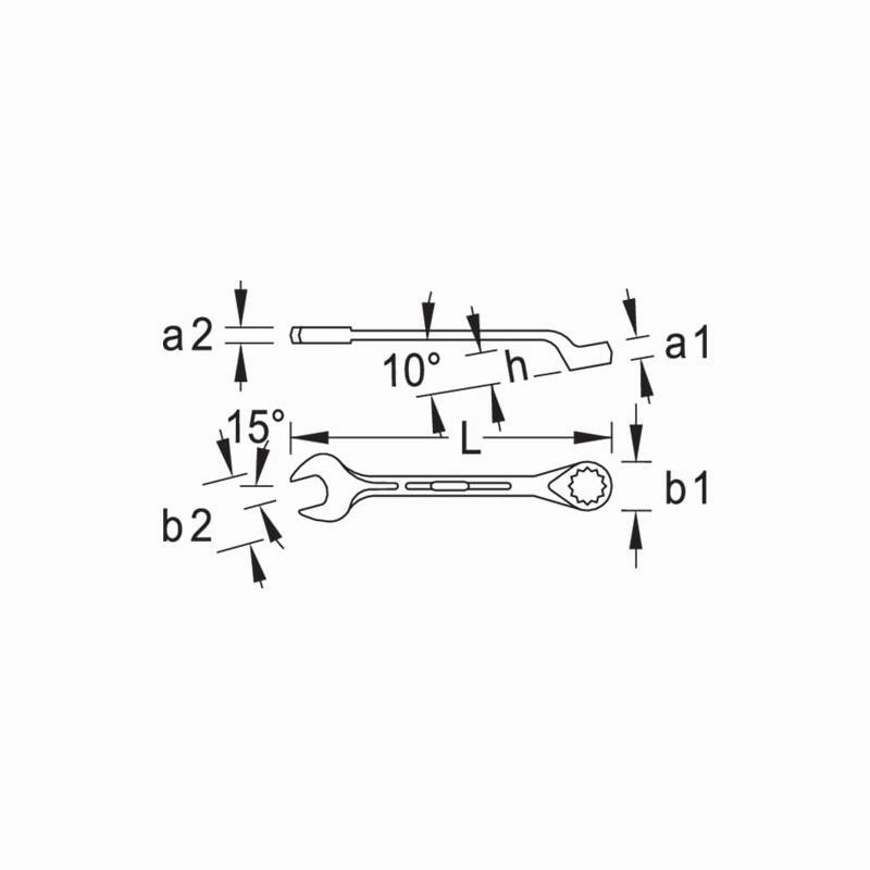 Gedore 6003260 Combination Spanner 32 mm
