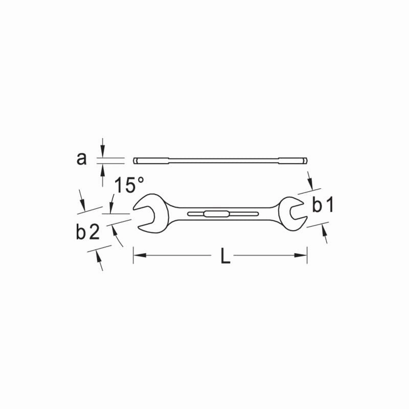 Gedore  6077620 Double open ended spanner set 10 pcs 6-32 mm