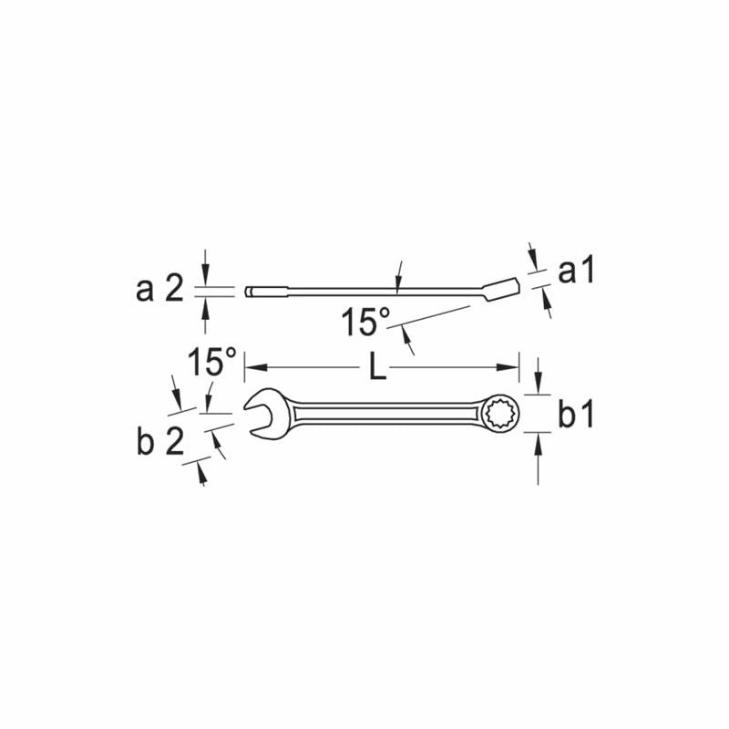 Gedore 6089470 7 Combination Spanner 36 mm L.460 mm