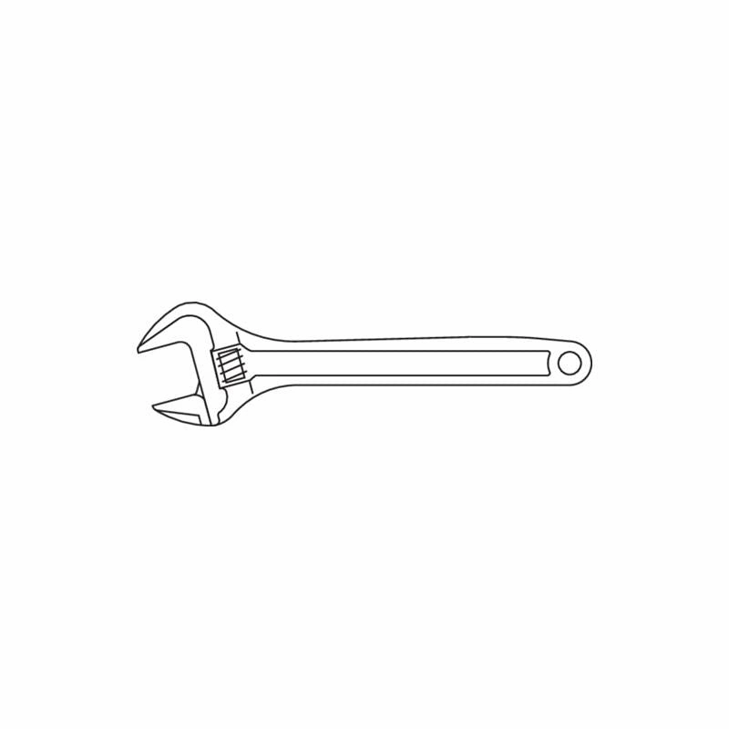 Gedore 6380560 Adjustable Spanner , Open End 6 Inch