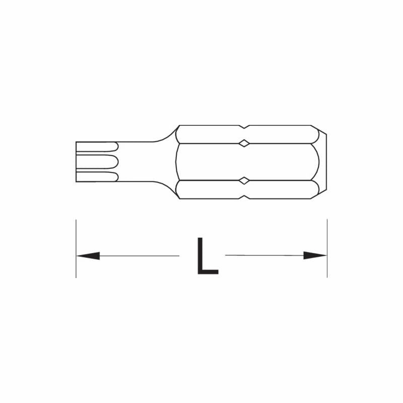 Gedore 6542800 Screwdriver Bit 1/4 inch , Value Pack 10 - Piece, TORX T30