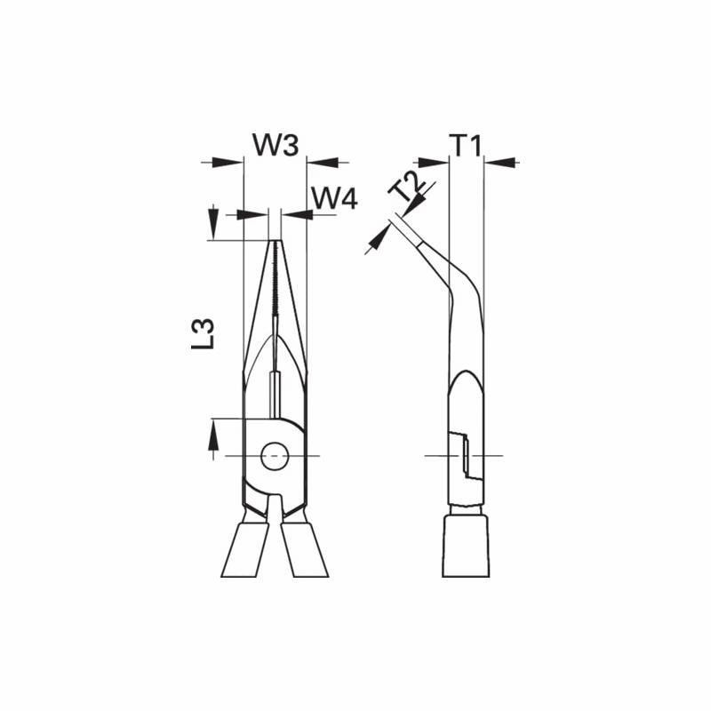 Gedore 6711180 Bent Nose Telephone Pliers 160 mm