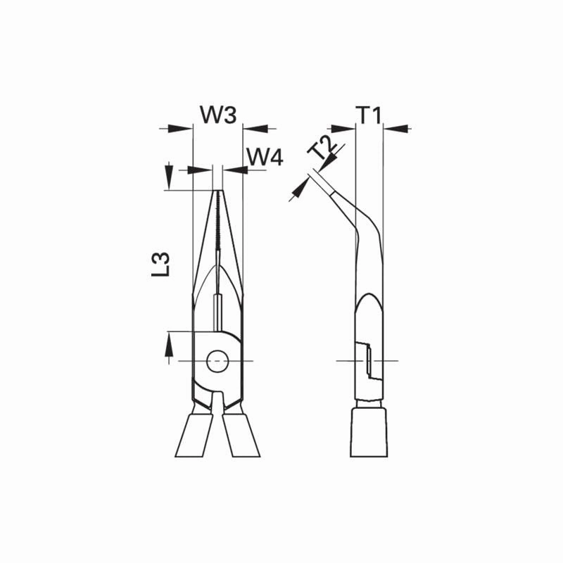 Gedore 6711180 Bent Nose Telephone Pliers 160 mm