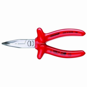 Gedore 6721810 VDE Bent nose telephone pliers with VDE dipped insulation 200 mm