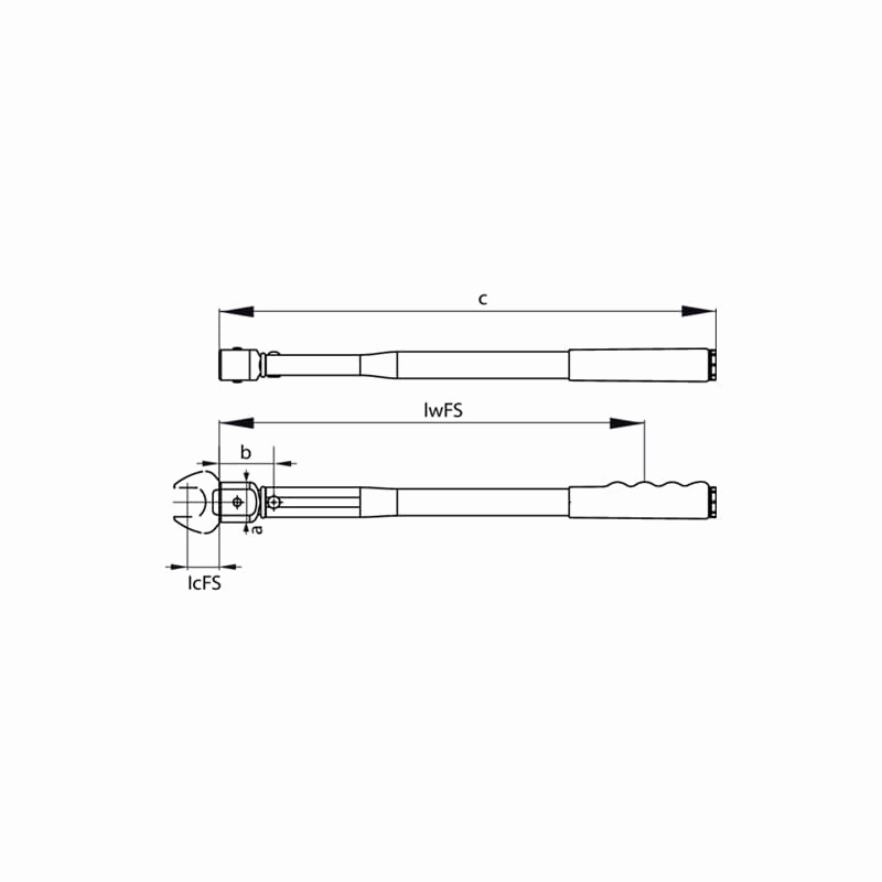 Gedore 7603580 Torque wrench TORCOFIX FS 14x18, 40-200 Nm.