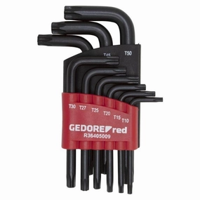 Gedore R36405009 TORX Allen Key Set TX T10-50 9 Pcs