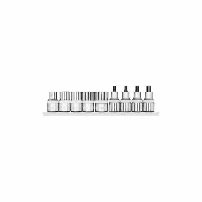 Gedore R68008009 Screwdriver bit sockets 1/2  rail 9pcs