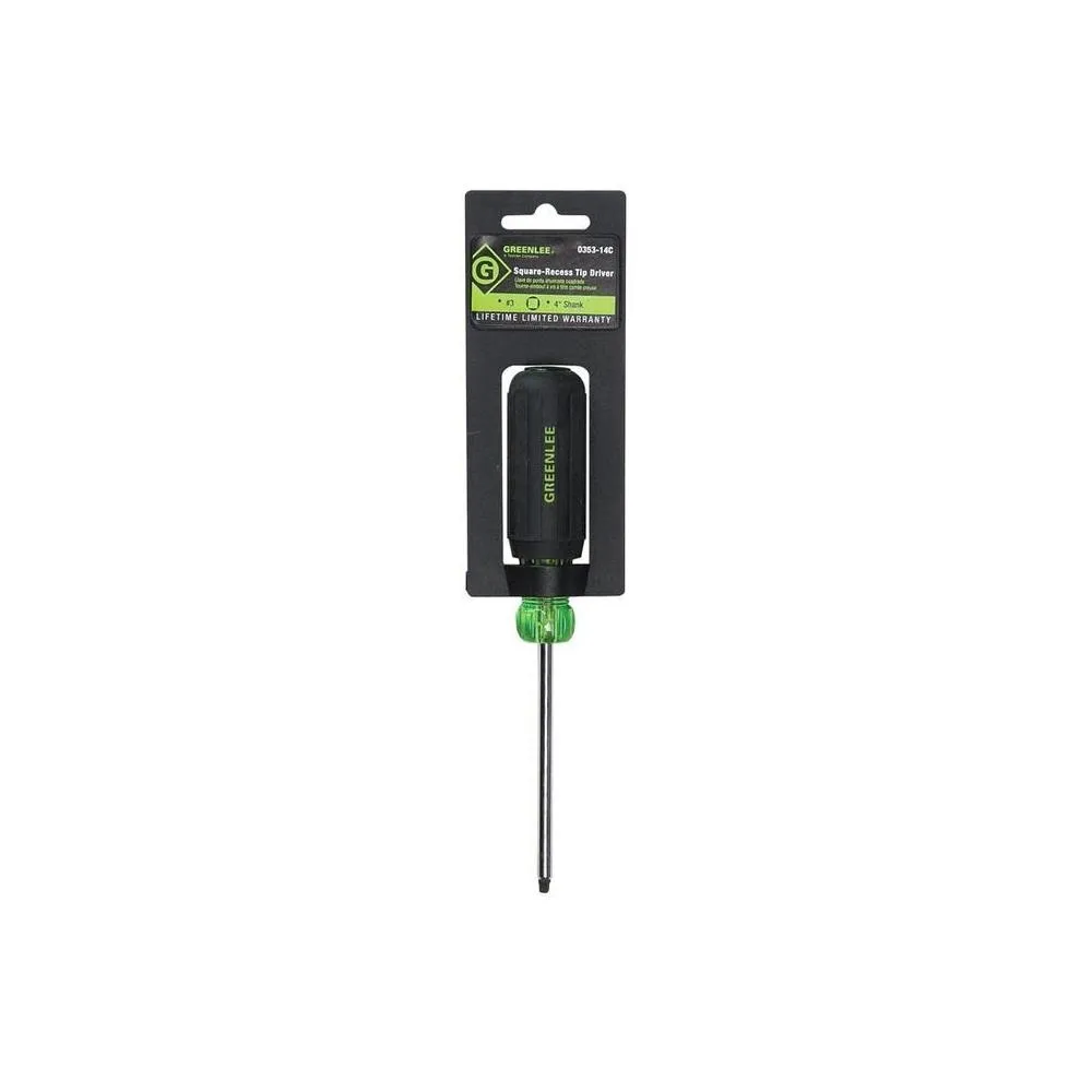 Greenlee 0353-14c Square-Recess Tip Driver - #3 x 4"
