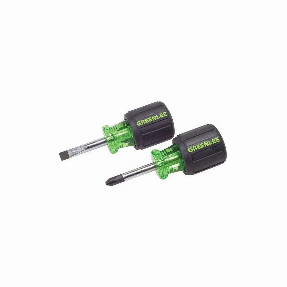 Greenlee 0153-04C Stubby Screwdriver Set - 2 pieces - 1.5 in