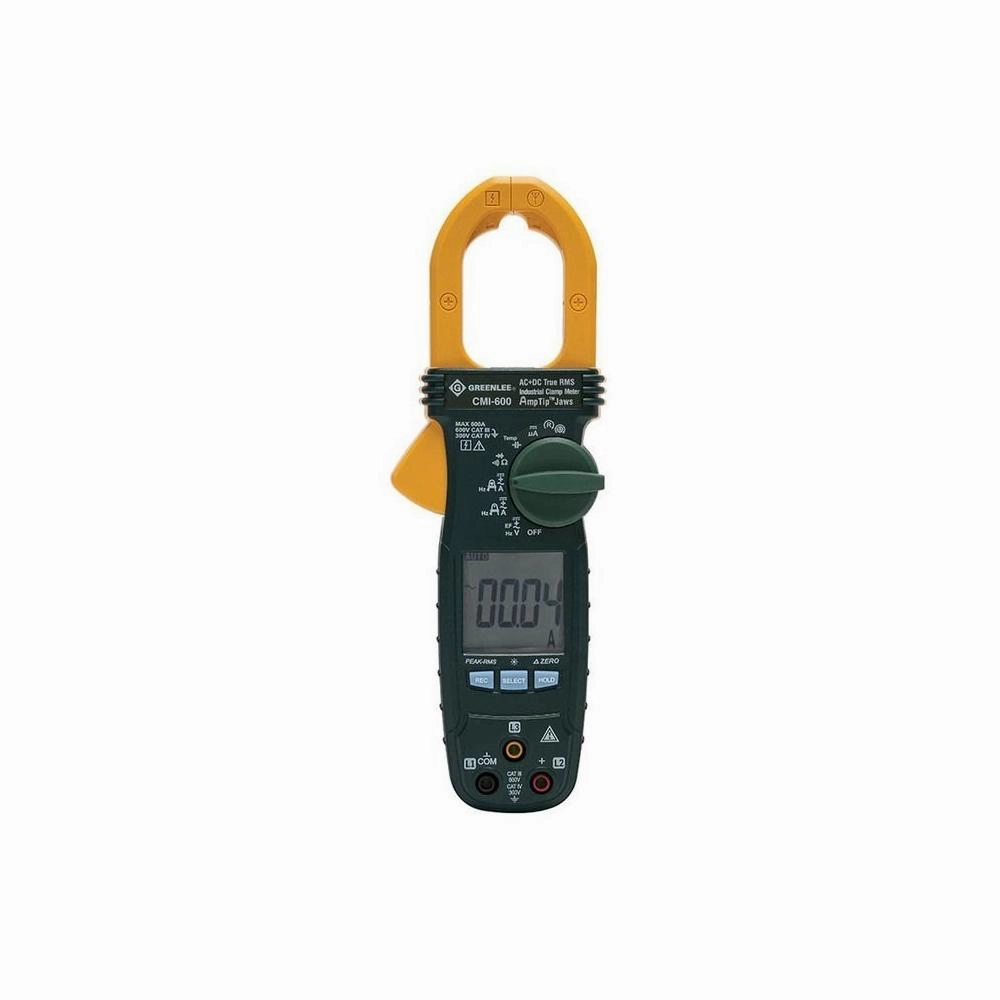 Greenlee CMI-600-C Industrial AC/DC True RMS Clamp Meter, Calibrated, 600 Amp