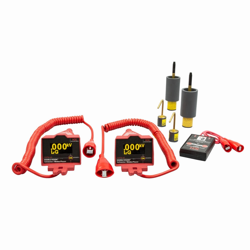 Greenlee DDPM-40/K02 Double Vision Dual Display Wireless Phasing Meter 5V-43kV, OH/UG Kit 1