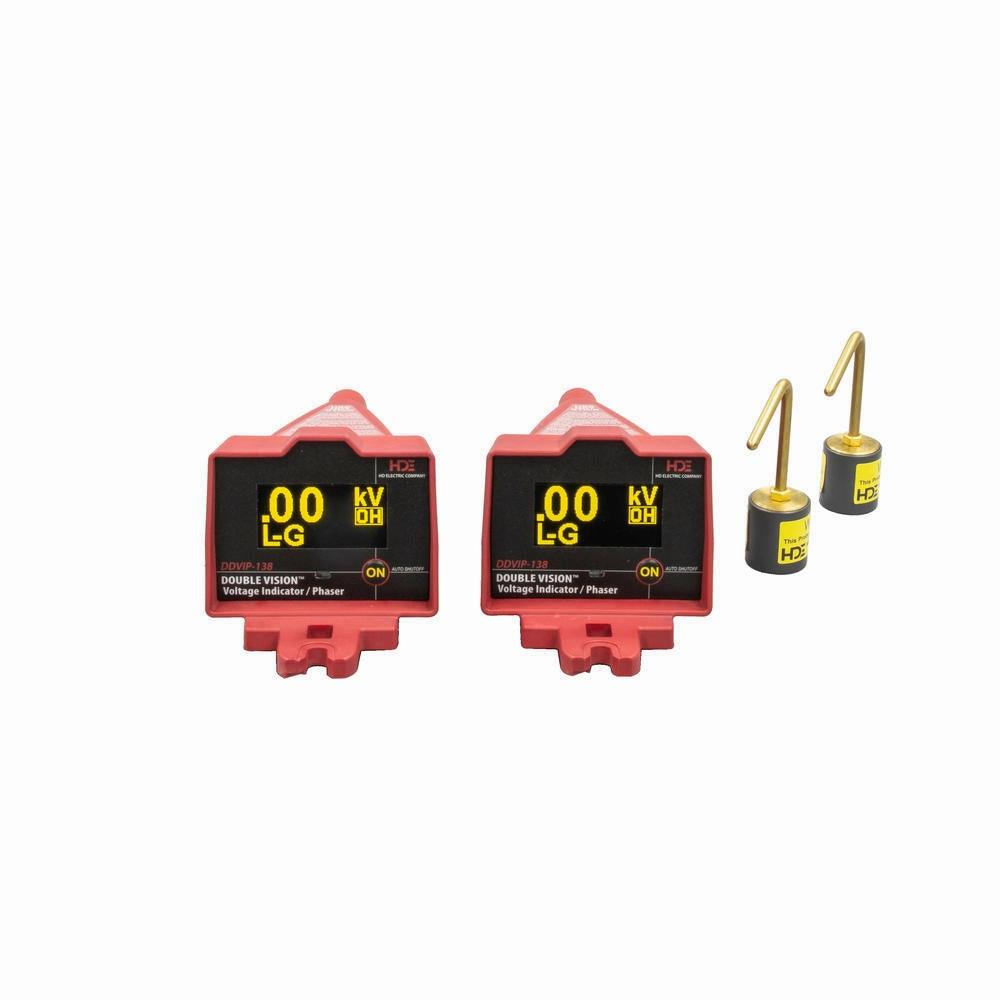 Greenlee DDVIP-138 Double Vision Dual Display Wireless Voltage Indicating Phaser 100V-138kV, OH Kit, Base