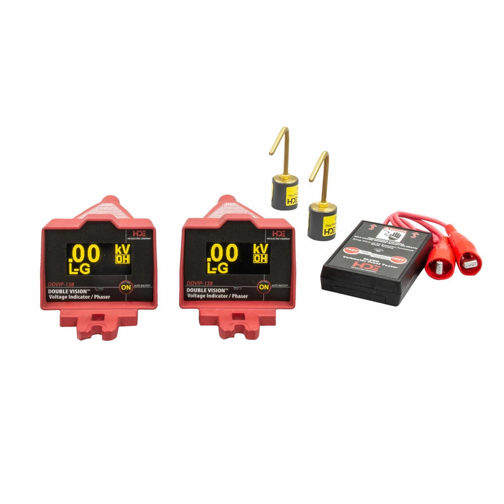 Greenlee DDVIP-138/K01 Double Vision Dual Display Wireless Voltage Indicating Phaser 100V-138kV, OH Kit 1