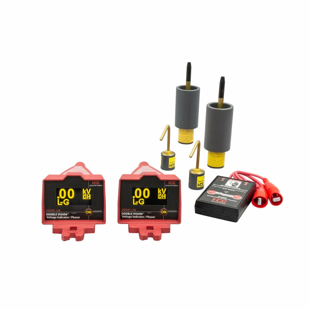Greenlee DDVIP-138/K02 Double Vision Dual Display Wireless Voltage Indicating Phaser 100V-138kV, OH/UG Kit 1