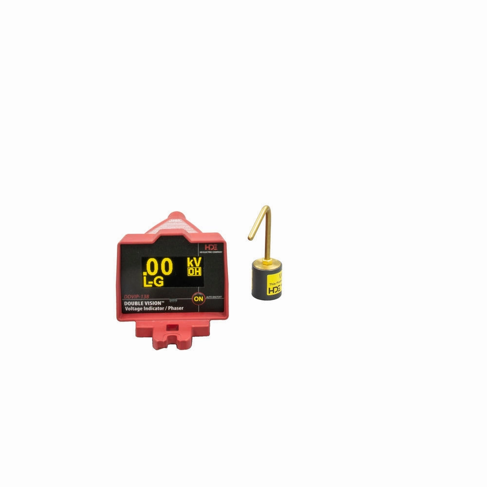 Greenlee DDVIP-138S Double Vision Dual Display Wireless Voltage Indicating Phaser 100V-138kV, OH Single Kit, Base