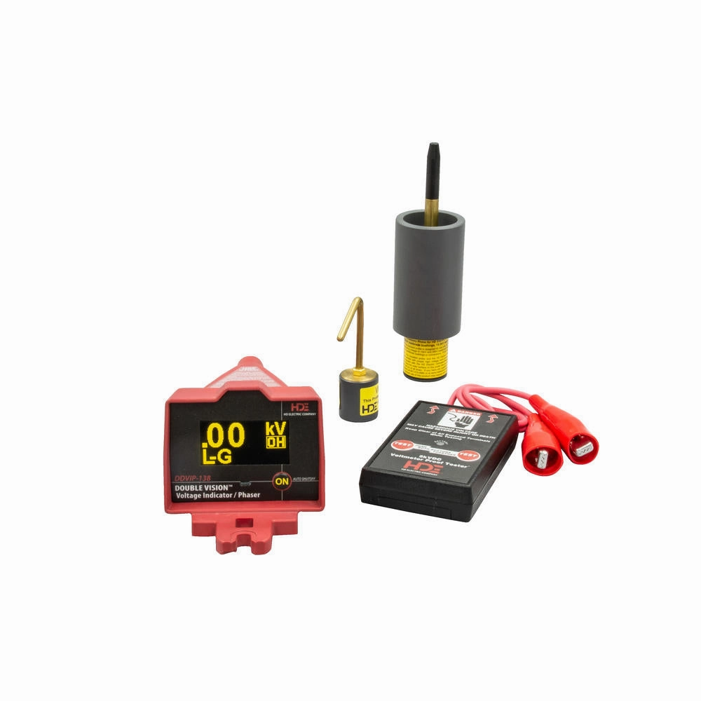 Greenlee DDVIP-138S/K02 Double Vision Dual Display Wireless Voltage Indicating Phaser 100V-138kV, OH/UG Single Kit 1