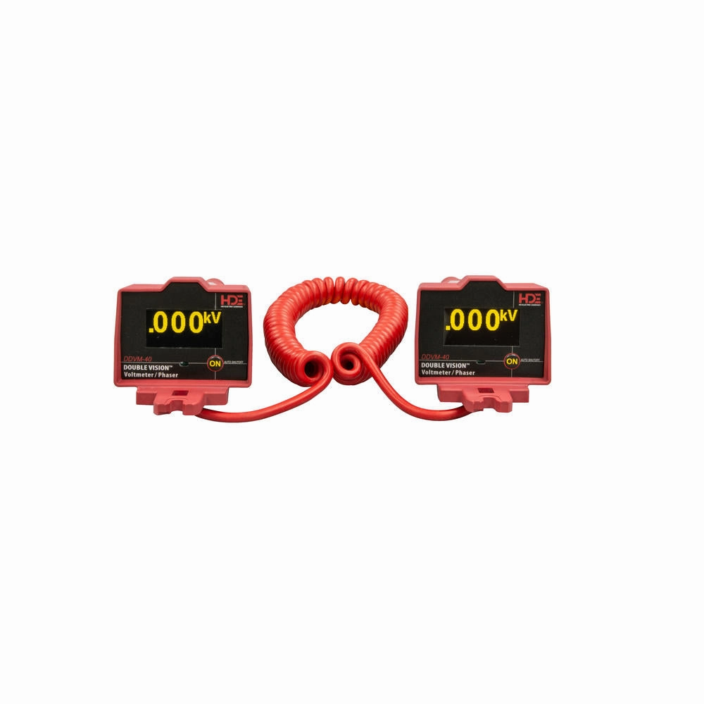 Greenlee DDVM-40 Double Vision Dual Display Voltmeter/Phasing Set 5V-40kV, OH Kit, Base
