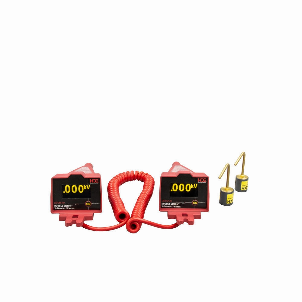 Greenlee DDVM-40 Double Vision Dual Display Voltmeter/Phasing Set 5V-40kV, OH Kit, Base