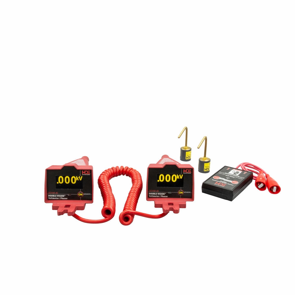 Greenlee DDVM-40/K01 Double Vision Dual Display Voltmeter/Phasing Set 5V-40kV, OH Kit 1