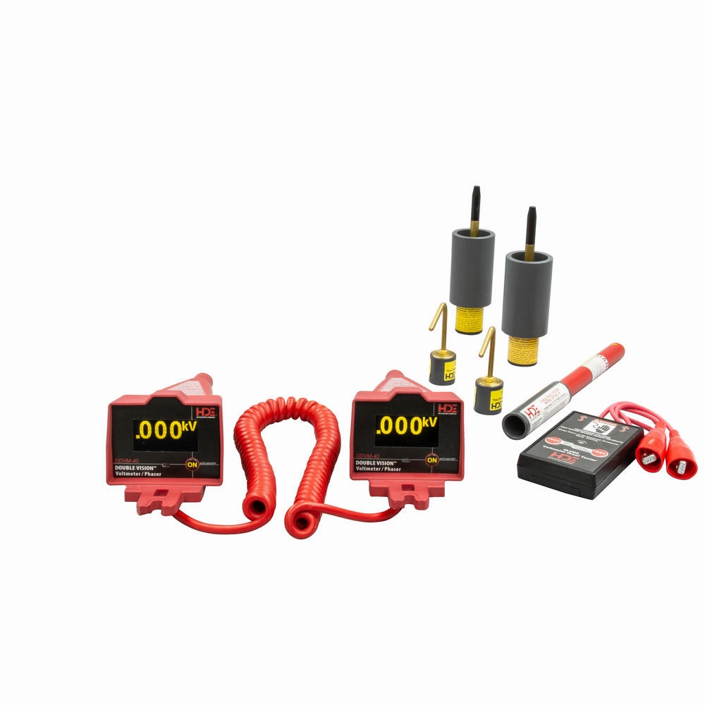 Greenlee DDVM-40/K03 Double Vision Dual Display Voltmeter/Phasing Set 5V-40kV, OH/UG Kit 2