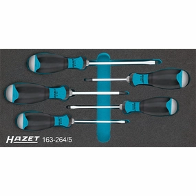 Hazet 163-264/5 Screwdriver Set with Impact Cap, 5 Pieces