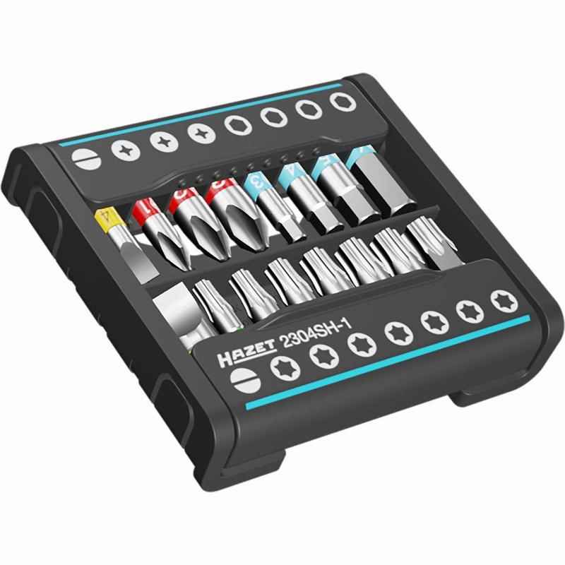 Hazet 2304SH-1 SmartHolder Hex/PH/TORX/Slotted Bit Set, 16 Pieces