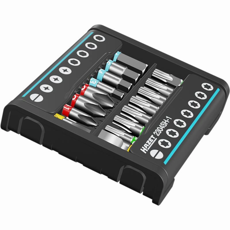 Hazet 2304SH-1 SmartHolder Hex/PH/TORX/Slotted Bit Set, 16 Pieces