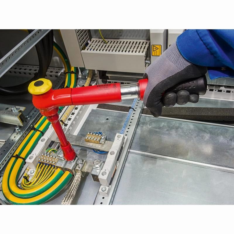 Hazet 5109KV Torque Wrench with Protective Insulation, 5-25 Nm, 10mm (3/8") Square