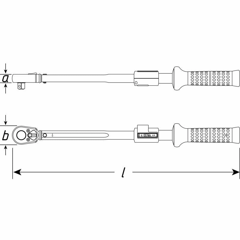Hazet 5121-2CLT Torque Wrench, 20-120 Nm, 12.5 (1/2") Square