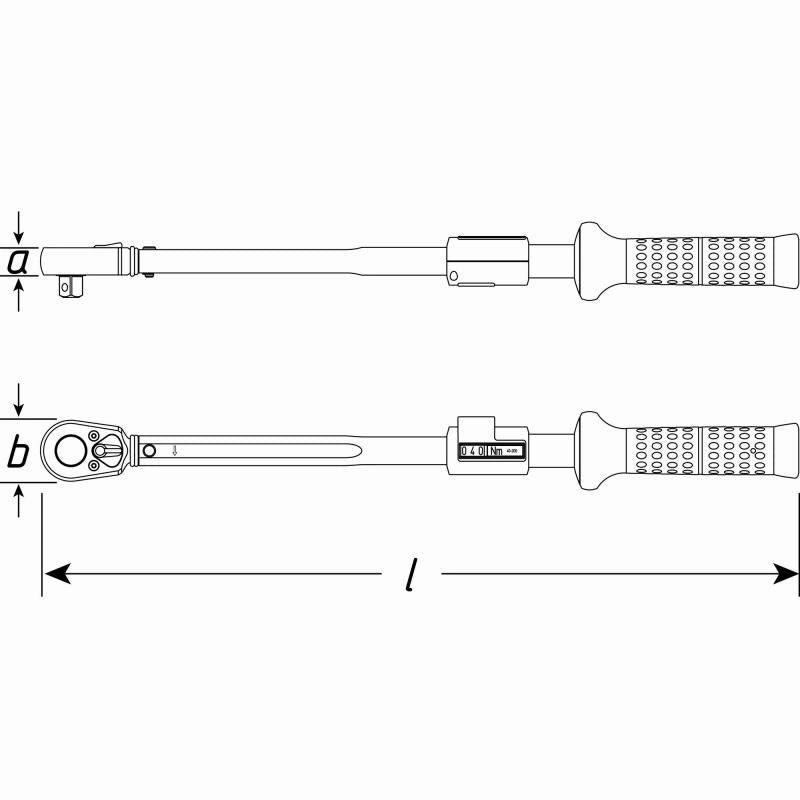 Hazet 5123-2CLT Torque Wrench, 60-320 Nm, 12.5mm (1/2") Square