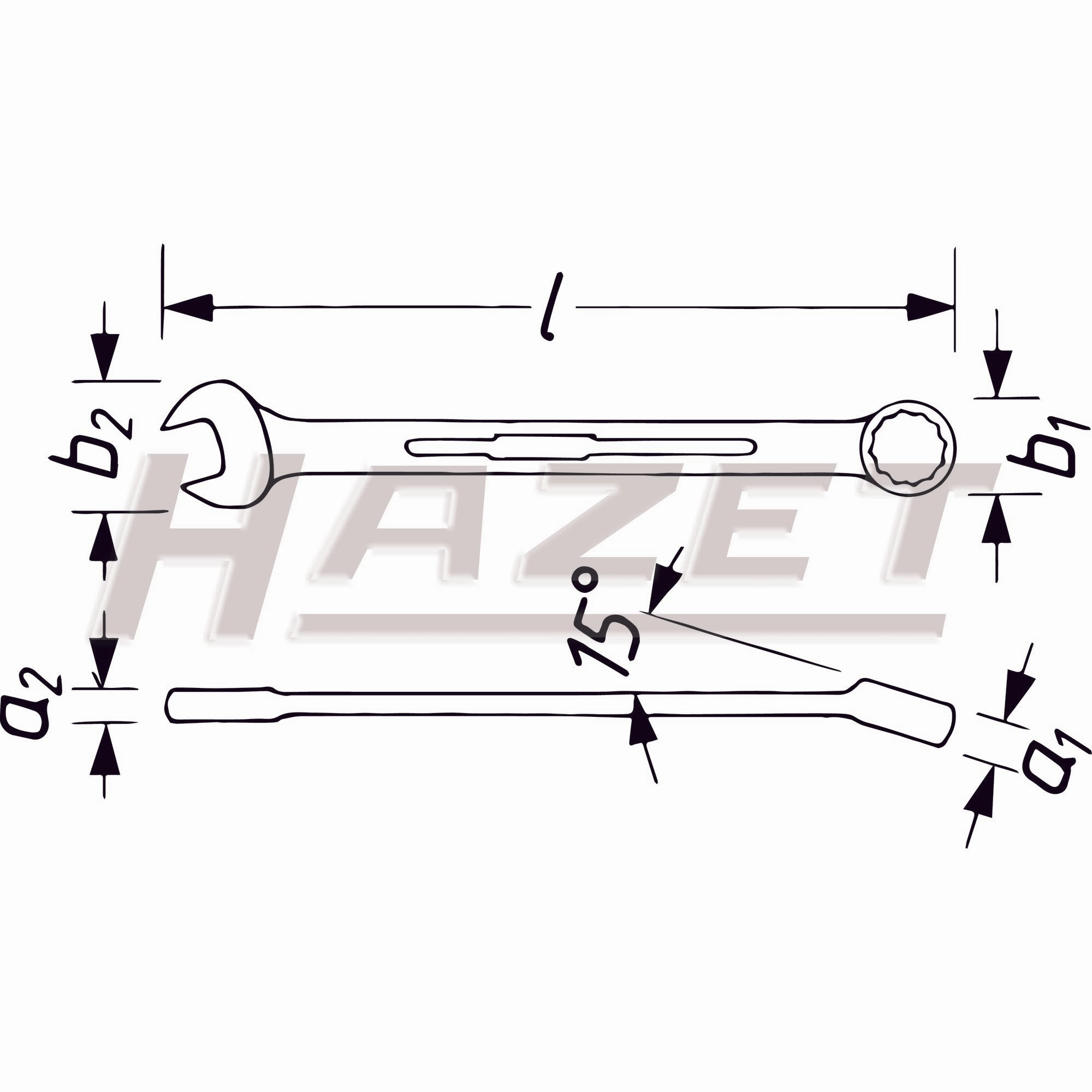 Hazet 600N-11 12 Point Combination Wrench 11 mm