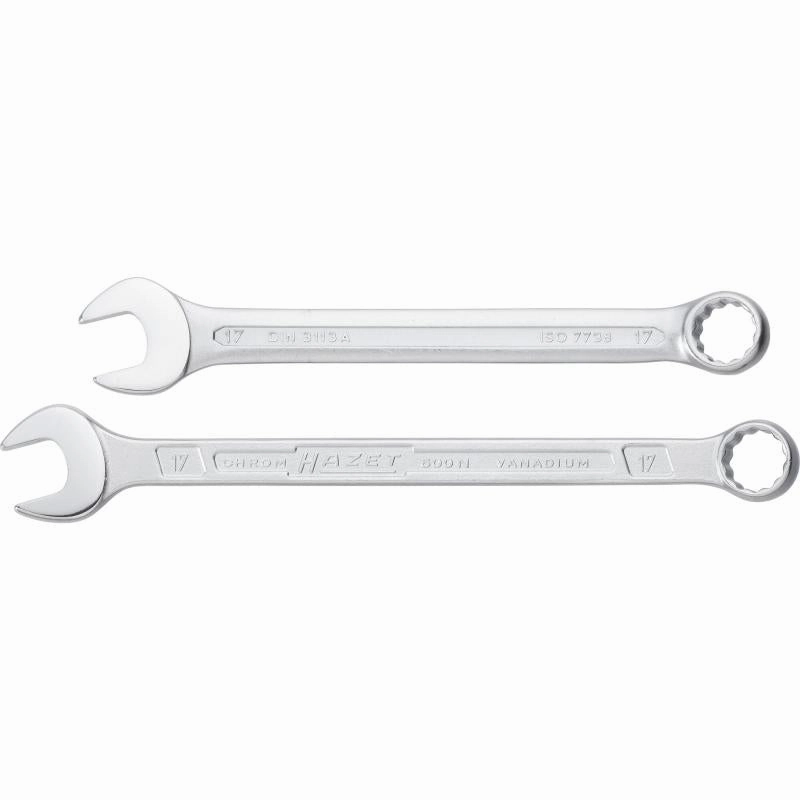 Hazet 600N/17N Combination Wrench Set, 12-Point, 17 Pieces